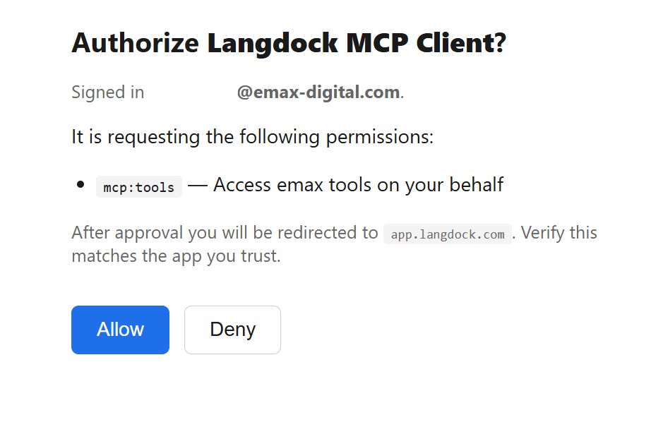 4_LangdockstartsLoginwithemaxdigital_authorizeemax.png